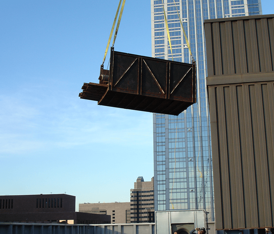 Utilizing safety and planning to move building materials for a skyscraper, Philadelphia