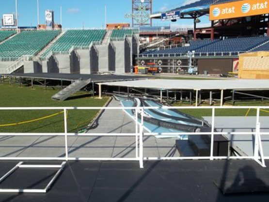 2012 NHL Winter Classics preparation at Citizen Bank Ballpark, Philadelphia, PA Ice rink, chillers, pumps and piping at Citizen Bank Ballpark
